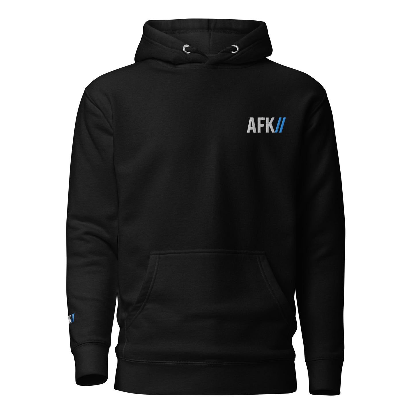 Front view of AFK SUPPLY Offline Mode Hoody black